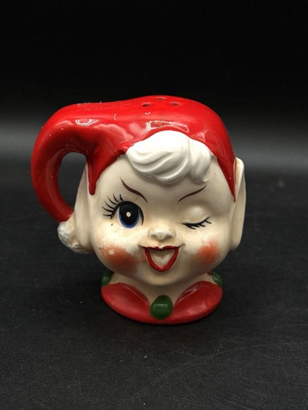 Kitsch Kelvin's Winking Elf Salt & Pepper Single Ceramic Shaker